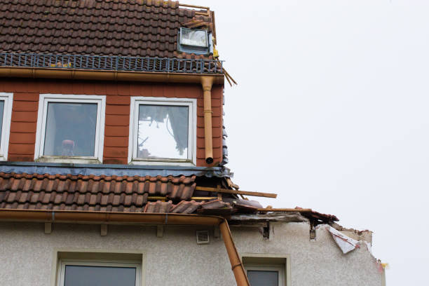 Maison sinistrée à la suite d'une catastrophe naturelle