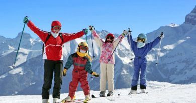famille au ski